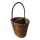 Woven wicker bottle basket. Flower Power. Very good condition.