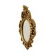 Small French Crested Mirror, Gold Leaf Gilt, Baroque Style, 35 cm
