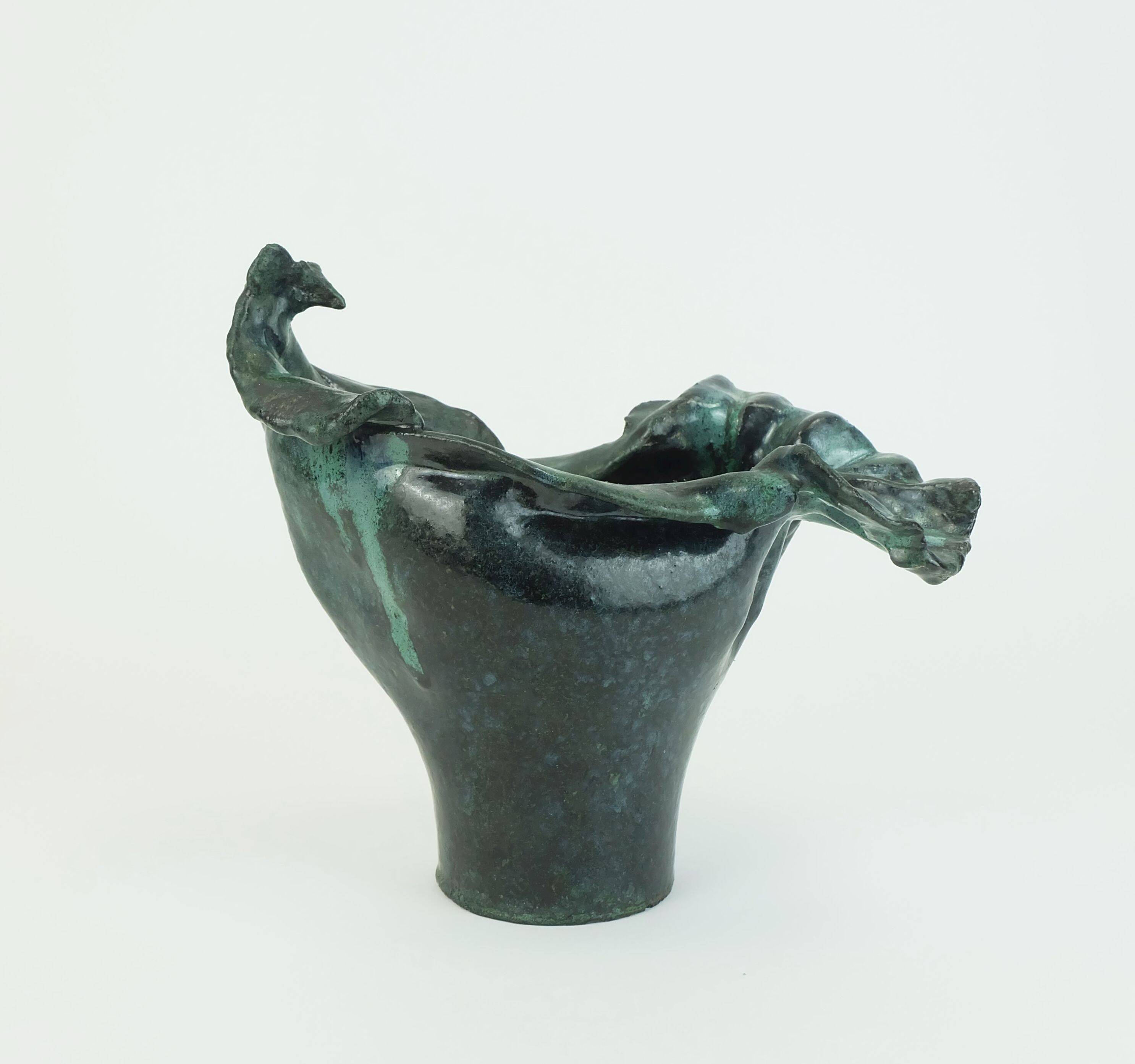 danish modern ceramic VASE bowl studio pottery conny walther demark 60s70s