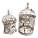Paire de cage à oiseaux vintage