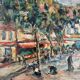 Le Lavandou, oil on panel signed Faraoni