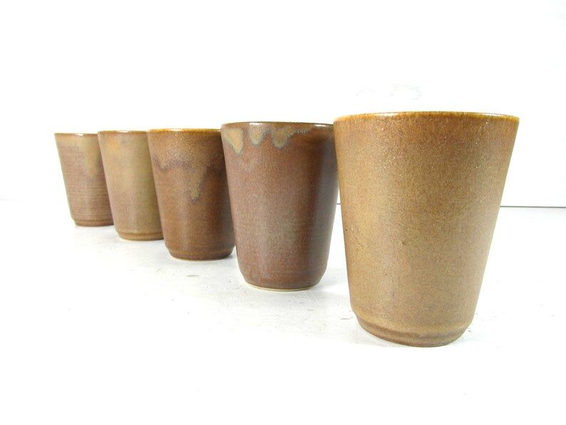 5 coffee cups Digoin sandstone