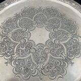 Round silver metal top - rosettes - frieze - Vintage - France