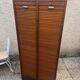 Classeur double à rideaux en bois Radia, années 50-60