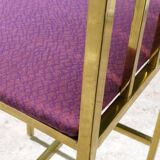 small golden metal accent chair