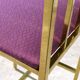 small golden metal accent chair