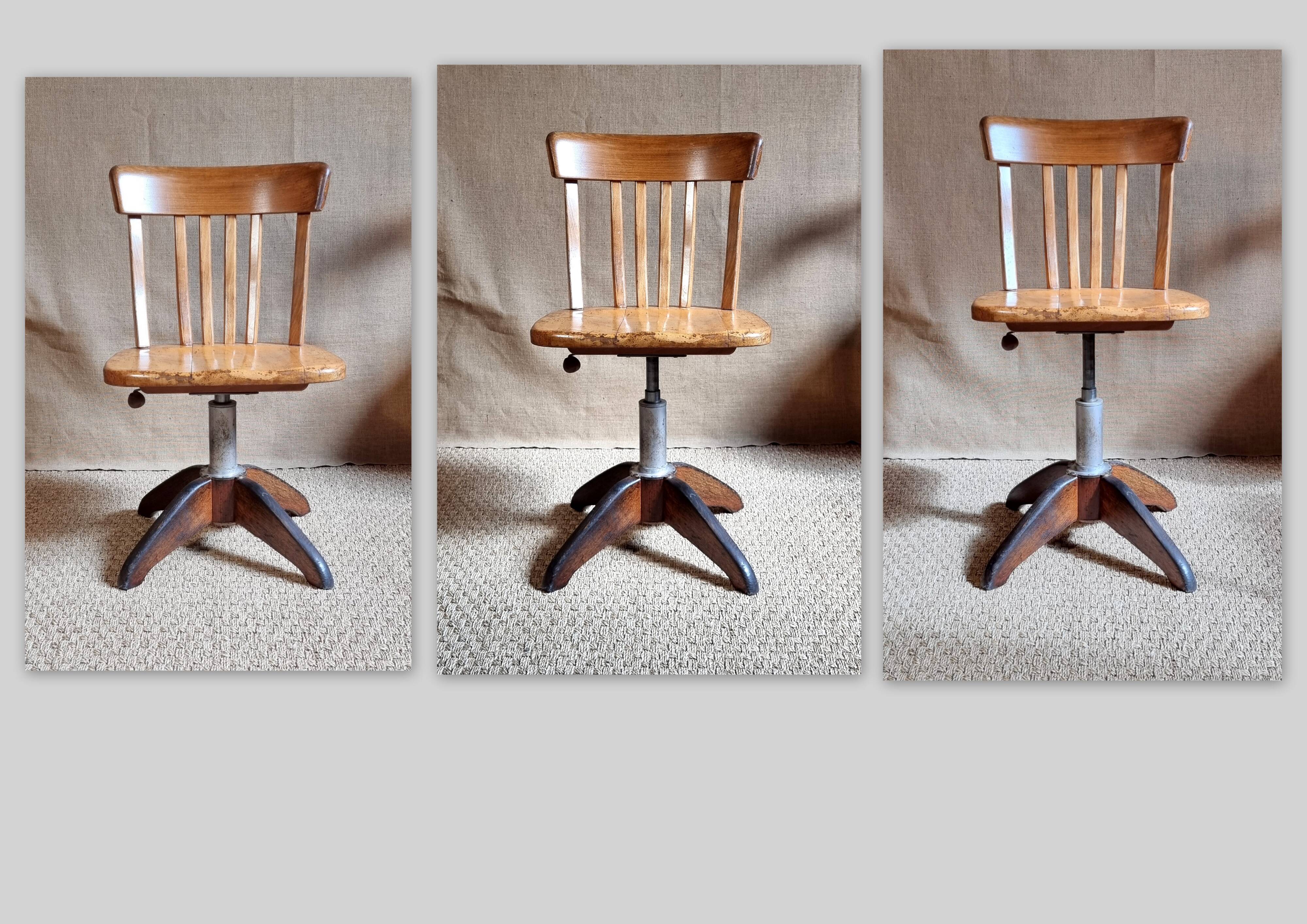 Height-adjustable rotating workshop office chair