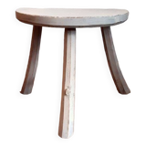 White brutalist tripod stool.