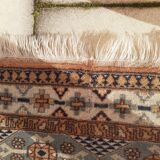 Tapis d'orient ancien fond orange 233x268cm