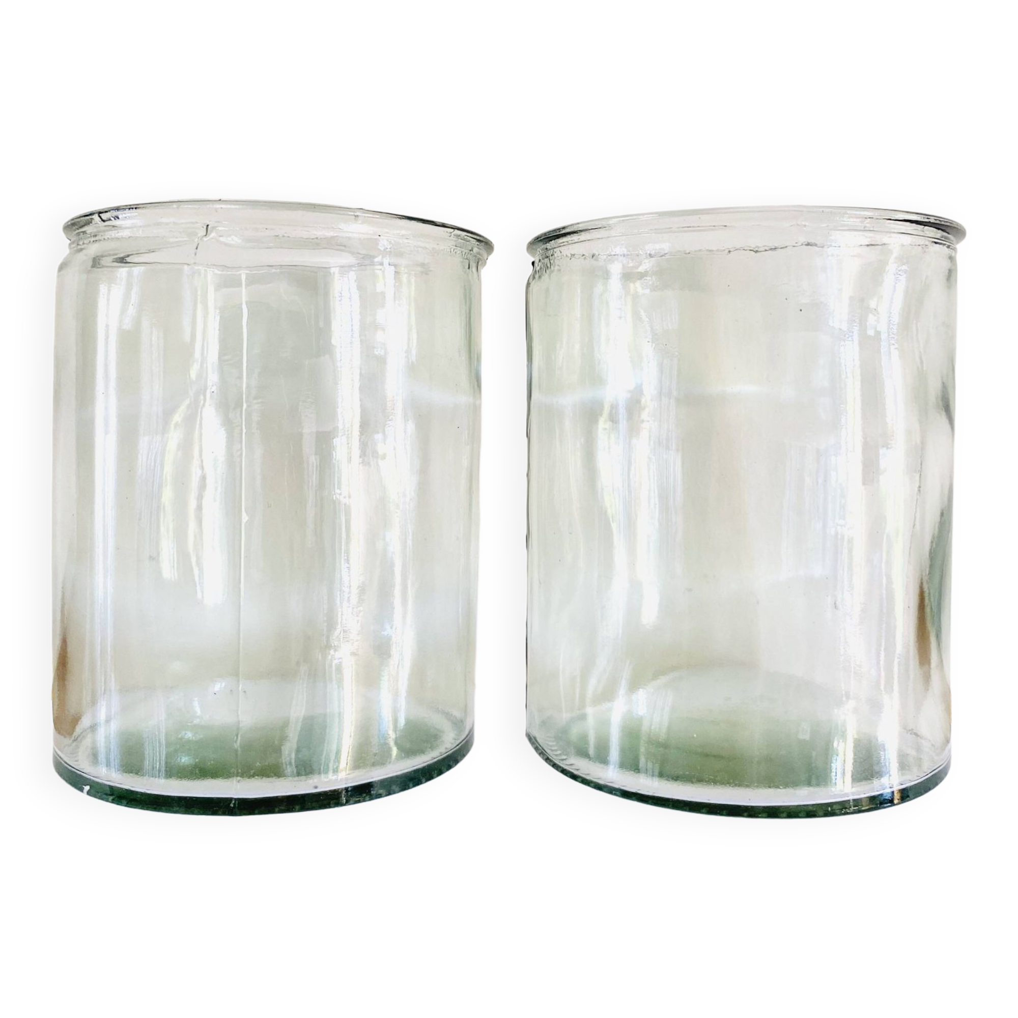 Duo glass tealight holders for candles