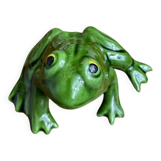 Glazed ceramic frog
