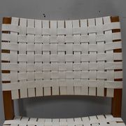 Suite de 6 chaises vintage en hêtre clair fin XXe