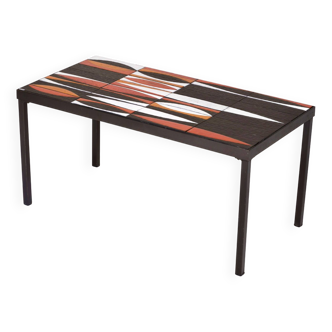 Navette ceramic coffee table by Roger Capron