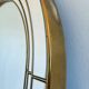 Large vintage Deknudt arched beveled panel mirror – gold, Belgium, 1980s