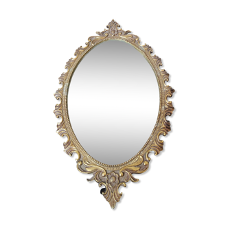 Brass beveled mirror 16x26cm