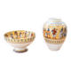 Kaiser "Theben" set of 2 porcelain vases, Egyptian motif.