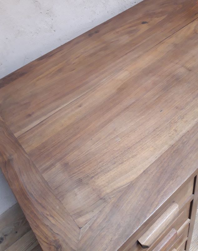 Minister's desk in walnut with drawers