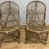 2 new Madame Stoltz rattan armchairs without label