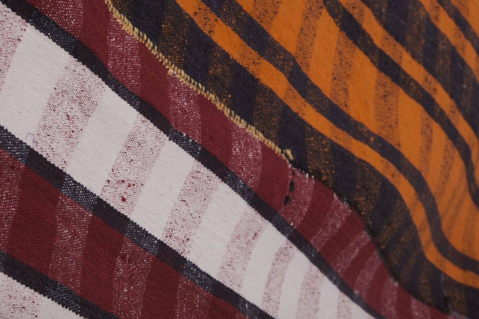 Vintage Turkish hallway rug 135x487 cm