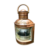 Ancient naval flag lantern in ancient copper semaphore lamp 19th century
