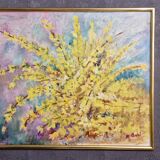 Tableau de fleurs jaune