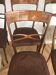 Series of six wooden chairs