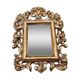 Petit miroir corne d'abondance doré