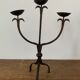 Brutalist Iron Candle Holder Circa 1970 Vintage