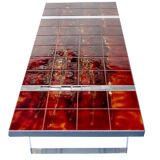 Large Chrome Ceramic Side Table
