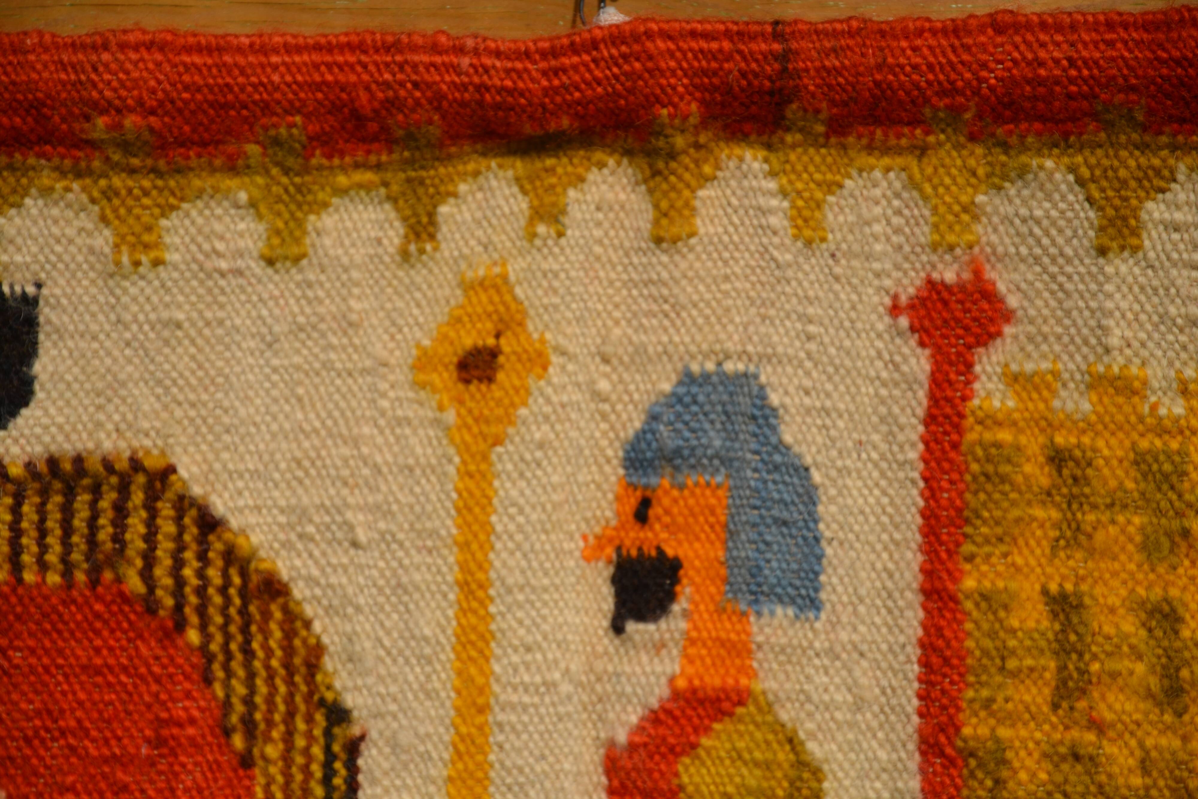 Kilim tapestry by Polish designer M. Domanska 1971