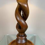 Twisted wood lamp from the 60s