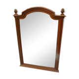 Old large carved wooden mirror and bevelled ice 102x144cm