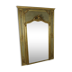 Miroir de trumeau en bois laqué vert et bois doré
