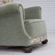 1970s, Danish relax armchair, green furniture velour, original condition.
