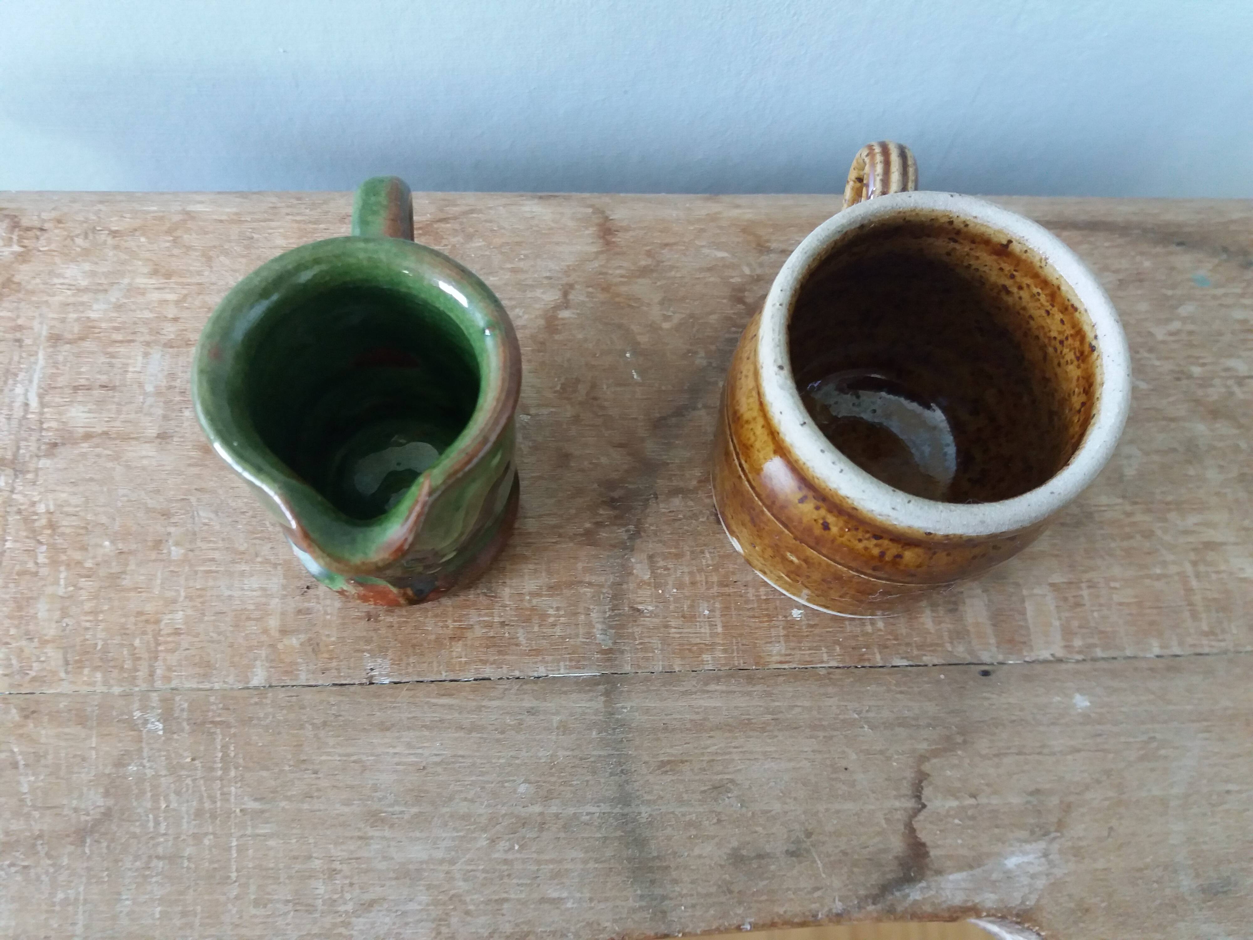 Miniatures en céramique, pot et pichet