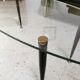 Table basse vintage 1950 verre métal et laiton
