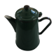 Cafetière en tôle émaillée verte