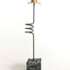Set of 3 candlesticks | IKEA “Kräsen” from the 1980s | Steel, Brass, Granite