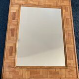 Miroir bambou et rotin italien 1970