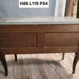 Louis XV style curved chest of drawers in marquetry circa 1880