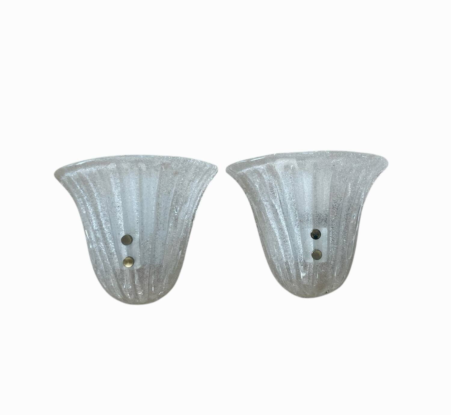 Pair of Murano glass sconces