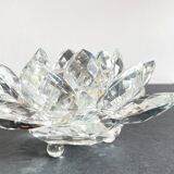Presse papier fleur en cristal ciselé