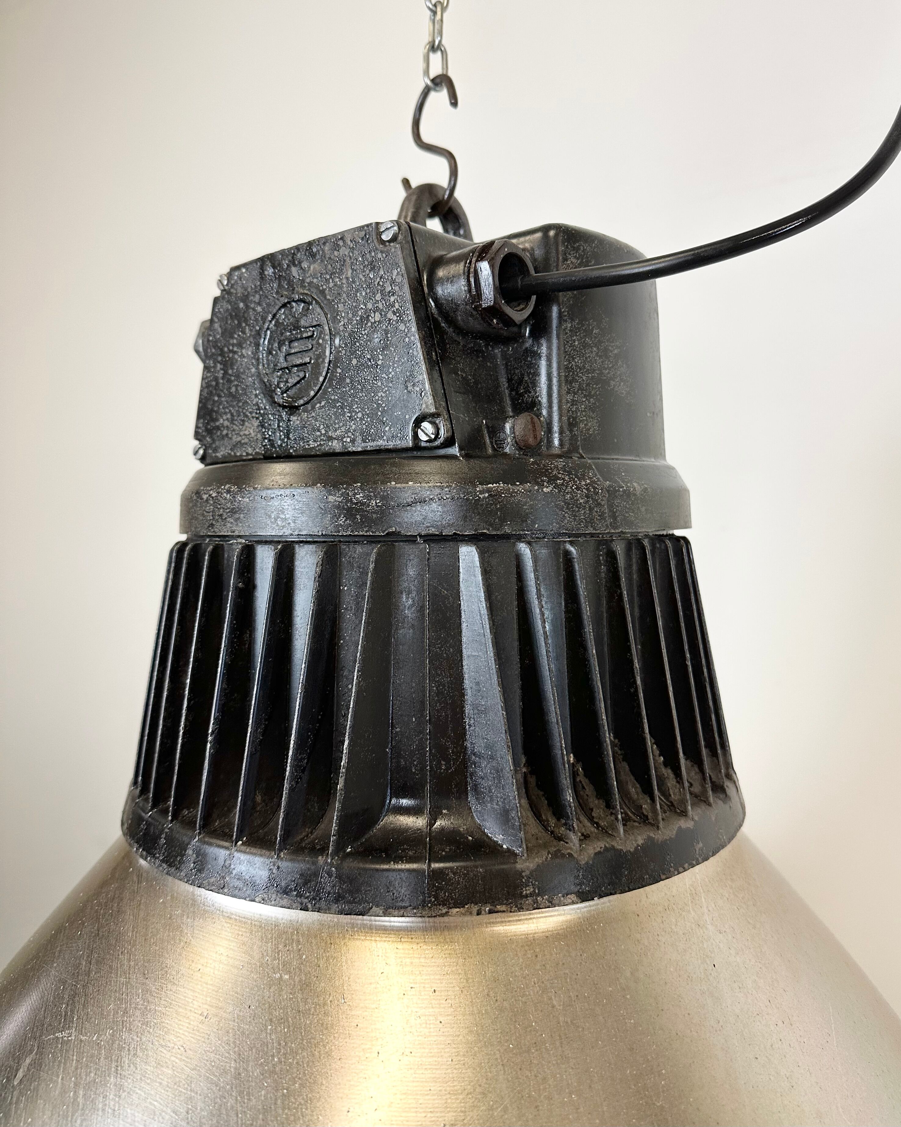 Large Industrial Aluminium Pendant Light from Elektrosvit, 1960s