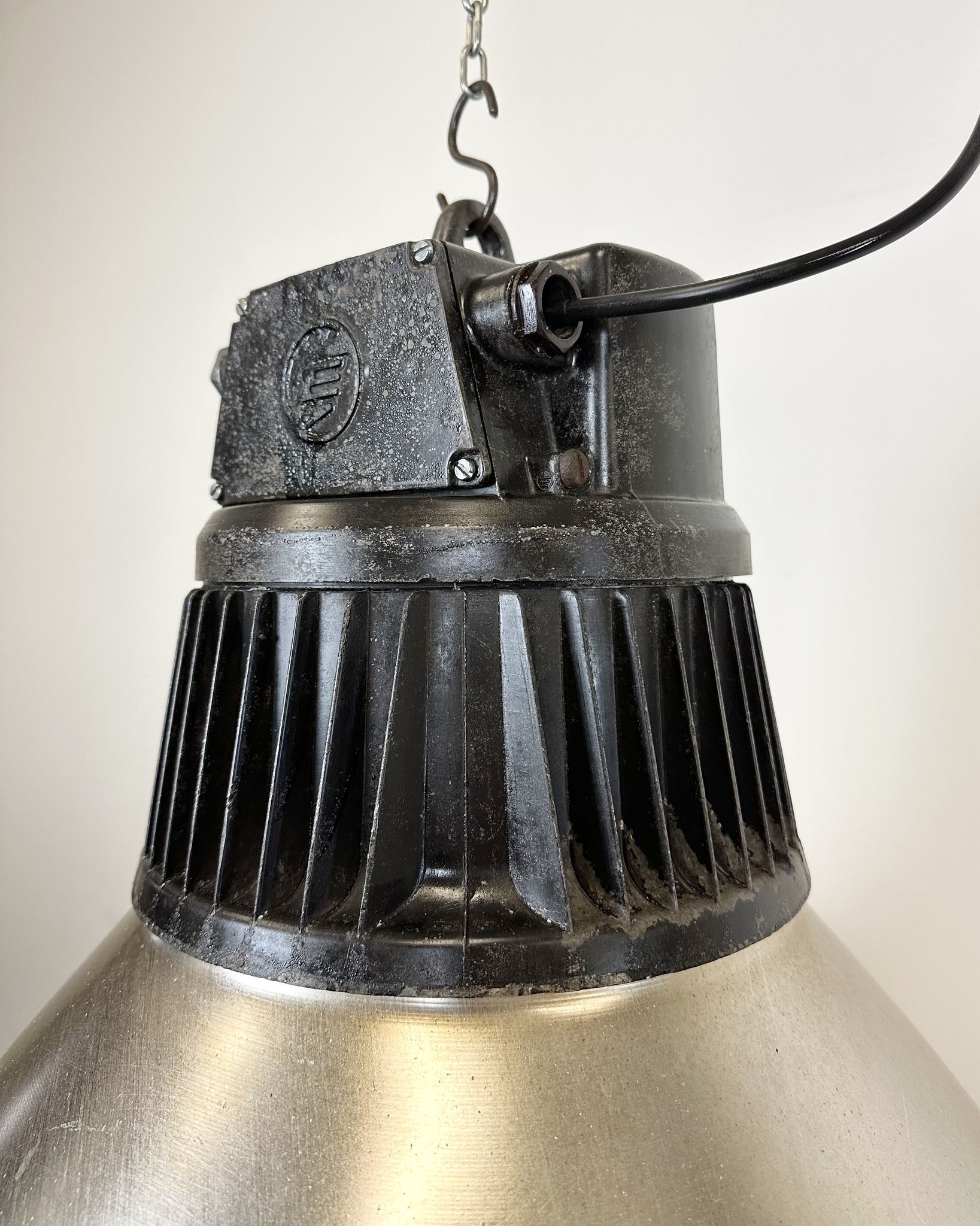 Large Industrial Aluminium Pendant Light from Elektrosvit, 1960s