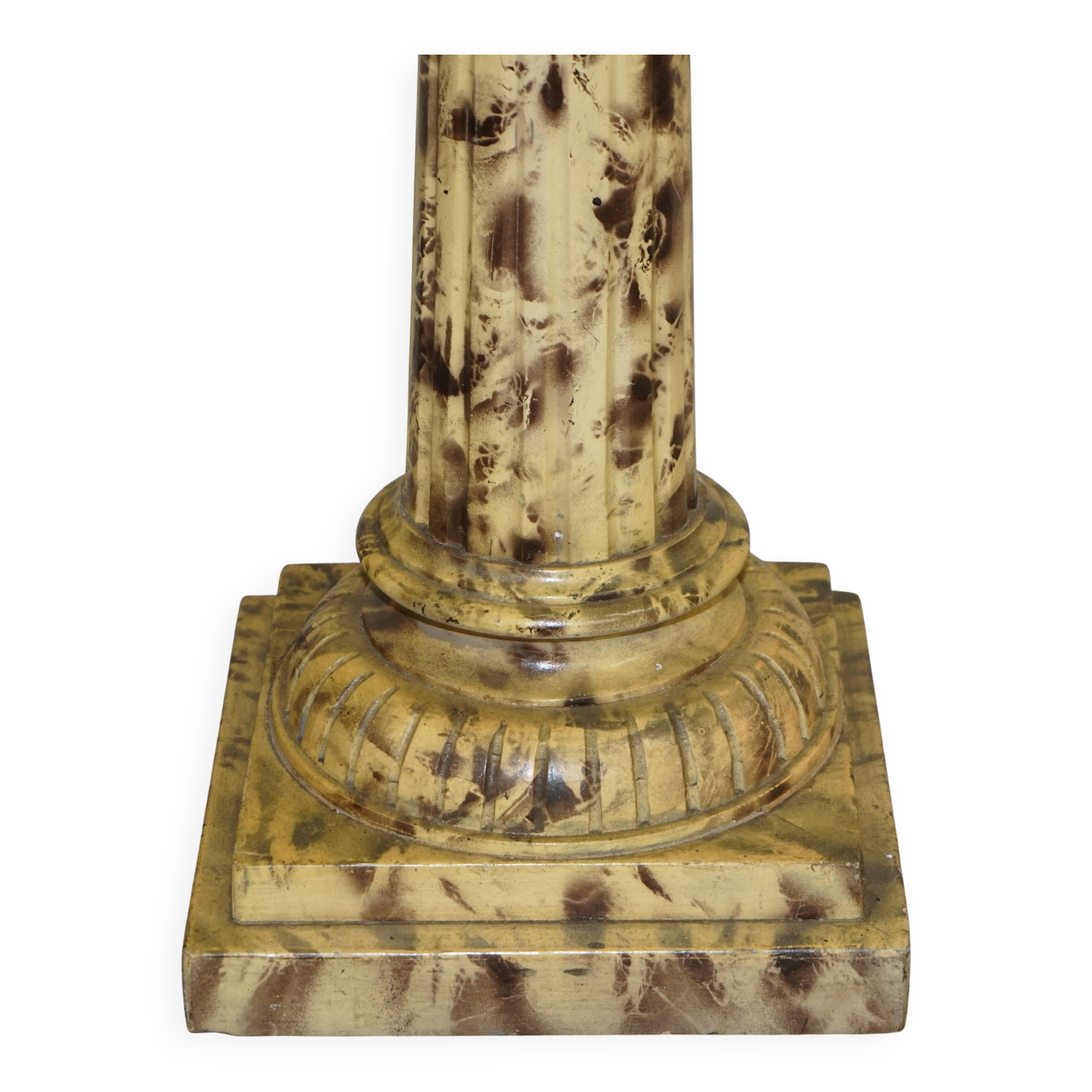 Pair of hand-carved Corinthian pillar bases