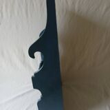 old blue wooden wall shelf