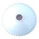Serrated opaline lampshade cup