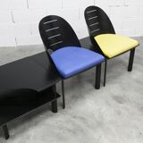 Set of 2 armchairs and coffee table designed by Patrice Bonneau, Genexco edition, 19