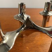 Set of 4 modular candle holders variant Nagel BMF vintage 1970