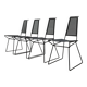 Set of vintage postmodern metal accent chairs by Rolf Rahmlow, 1980s.